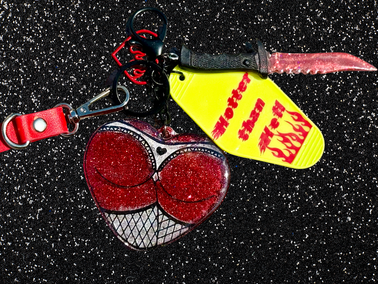 Heart Booty Keychains