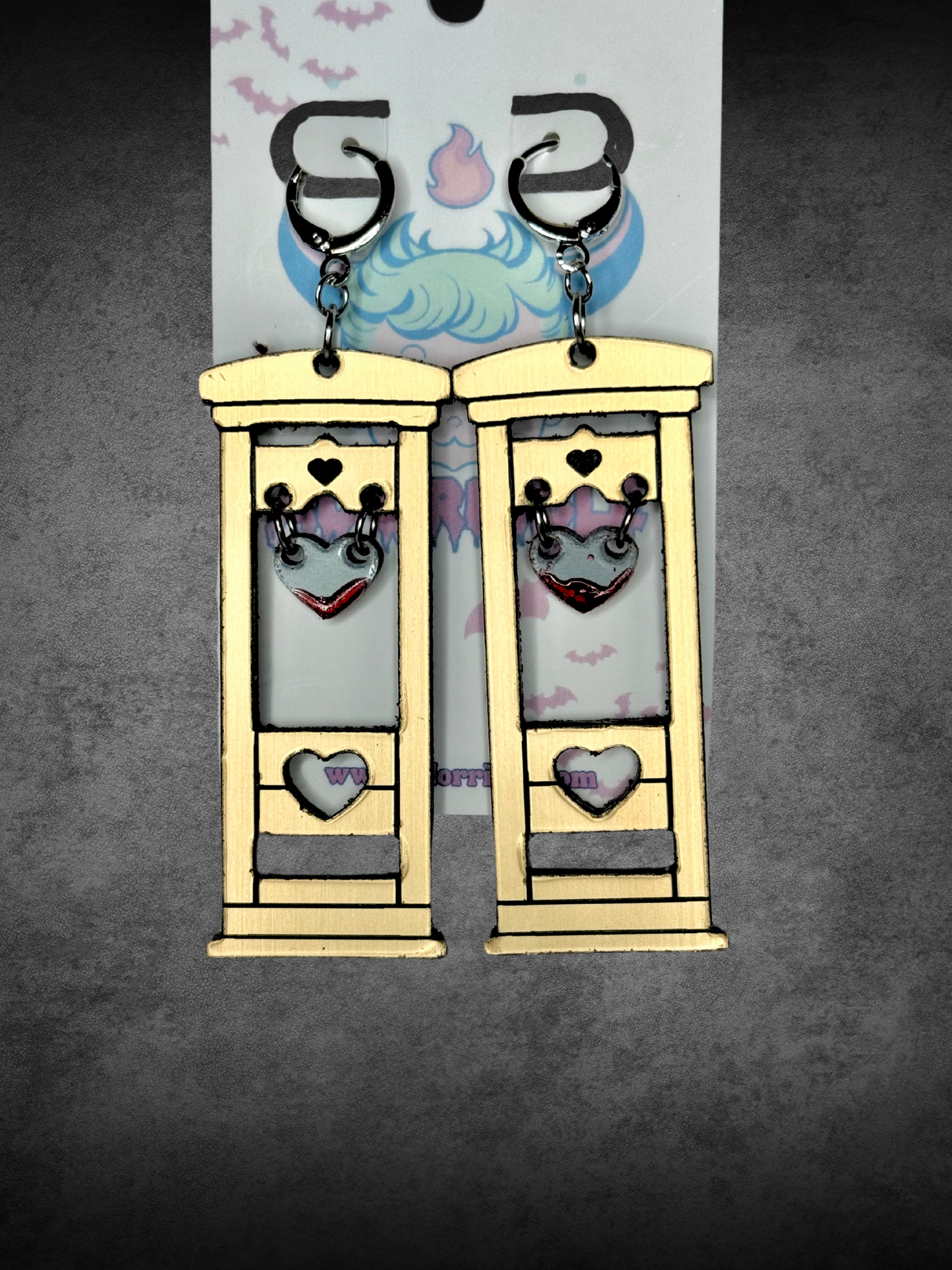 Heart Guillotine Earrings