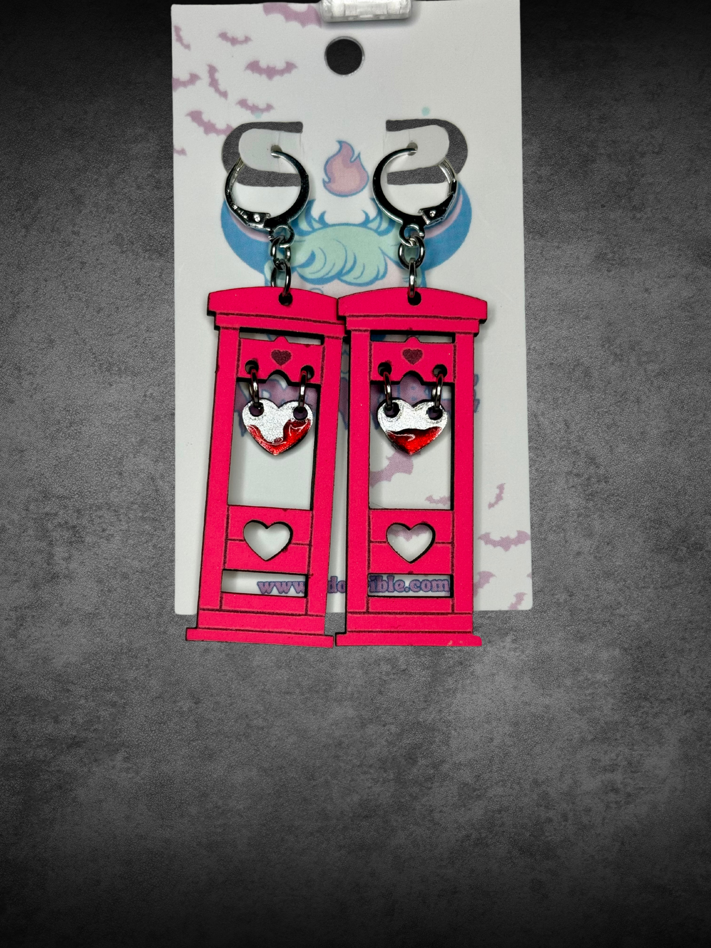 Heart Guillotine Earrings