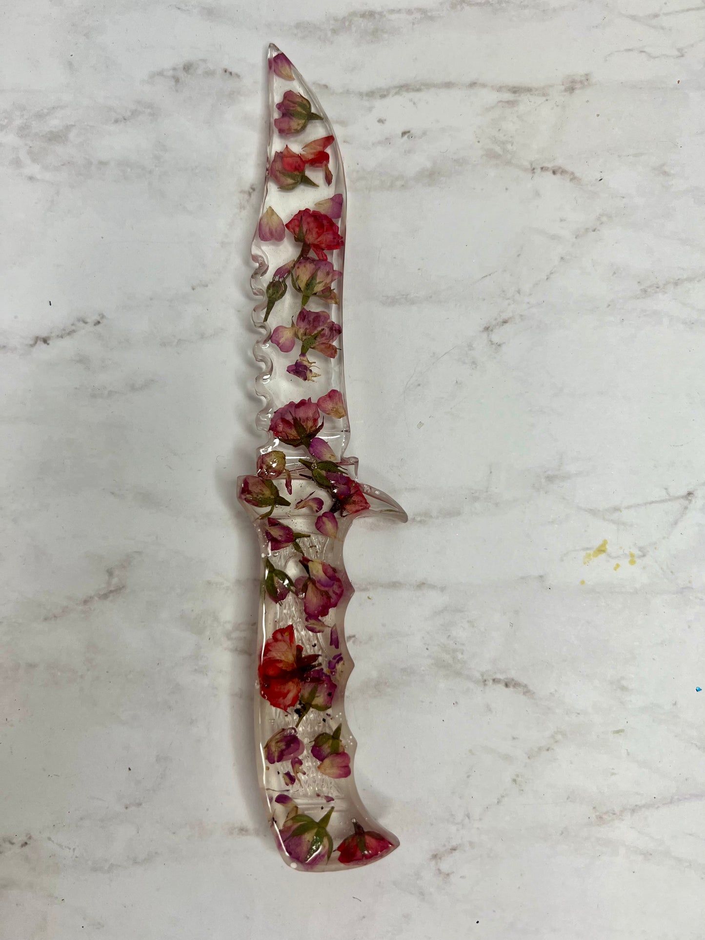 Clear Petal Bud Resin Fake Dagger