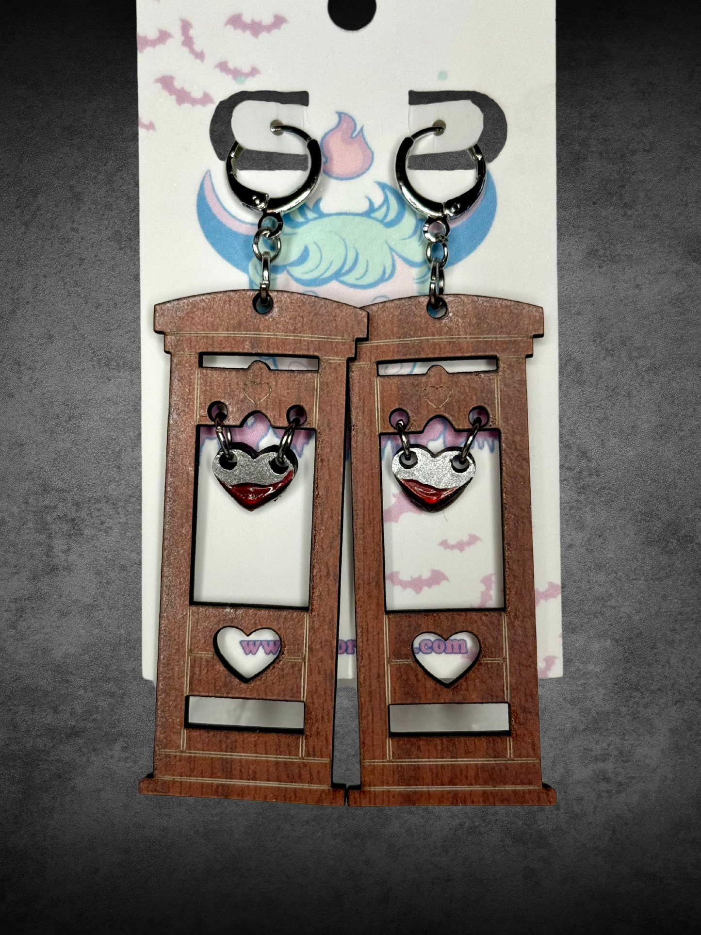 Heart Guillotine Earrings