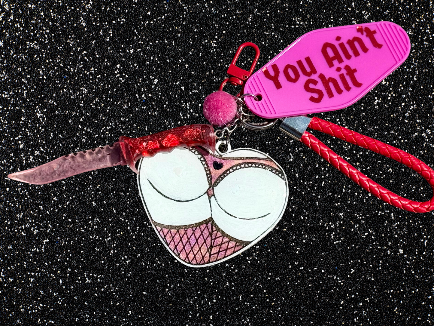 Heart Booty Keychains