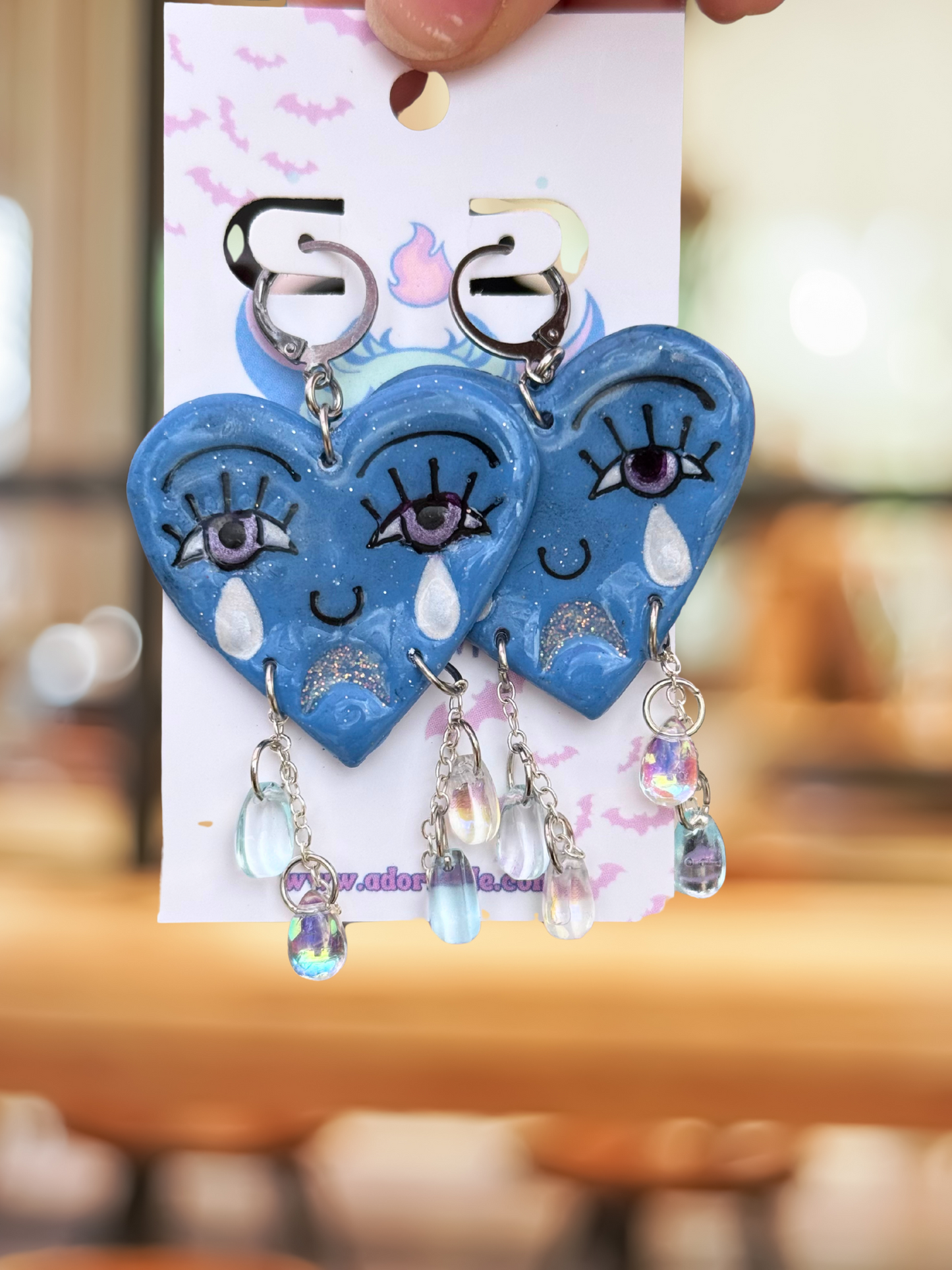 Weeping Heart Tattoo Inspired Earrings