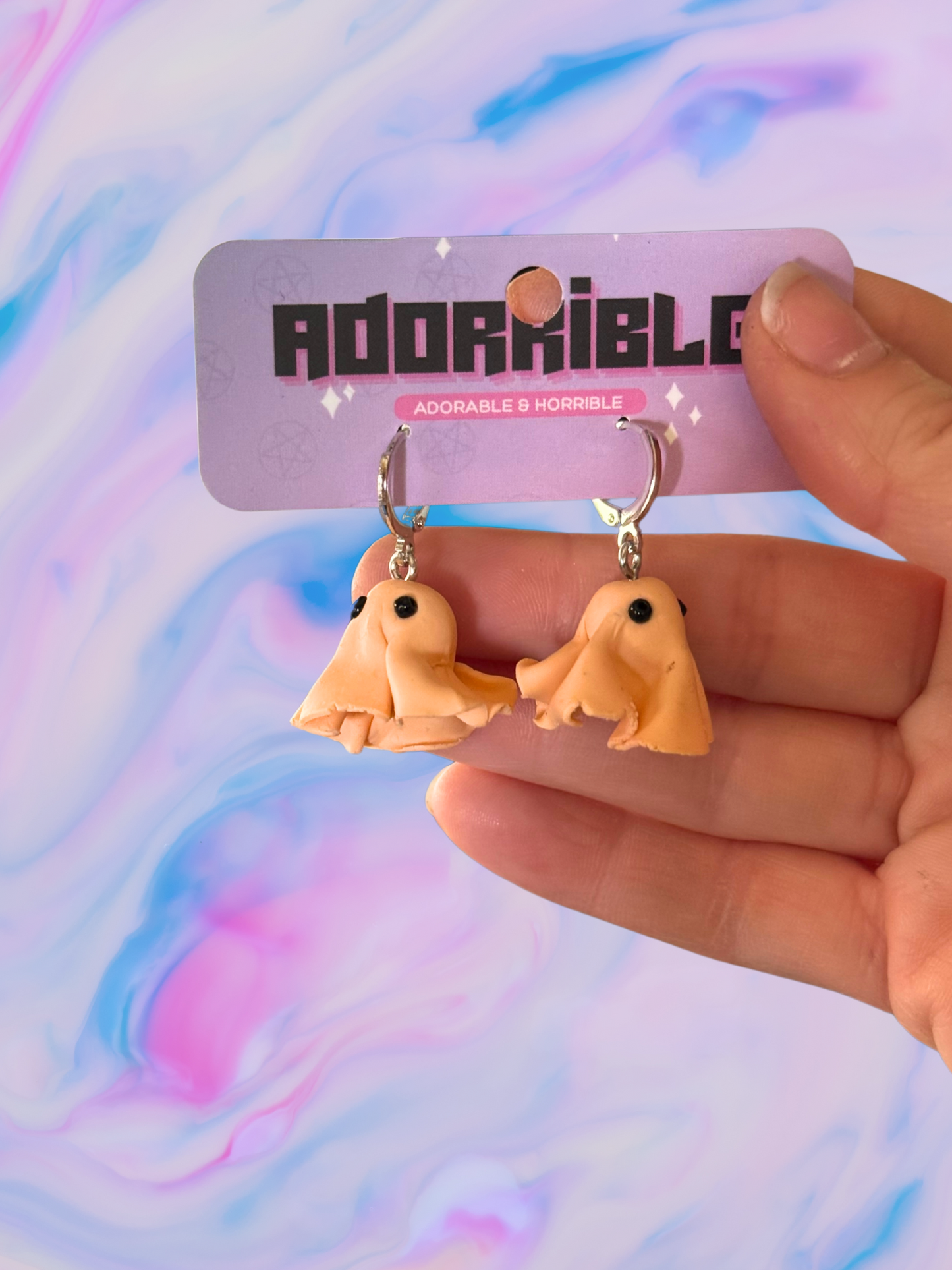 Pastel Ghost Clay Earrings