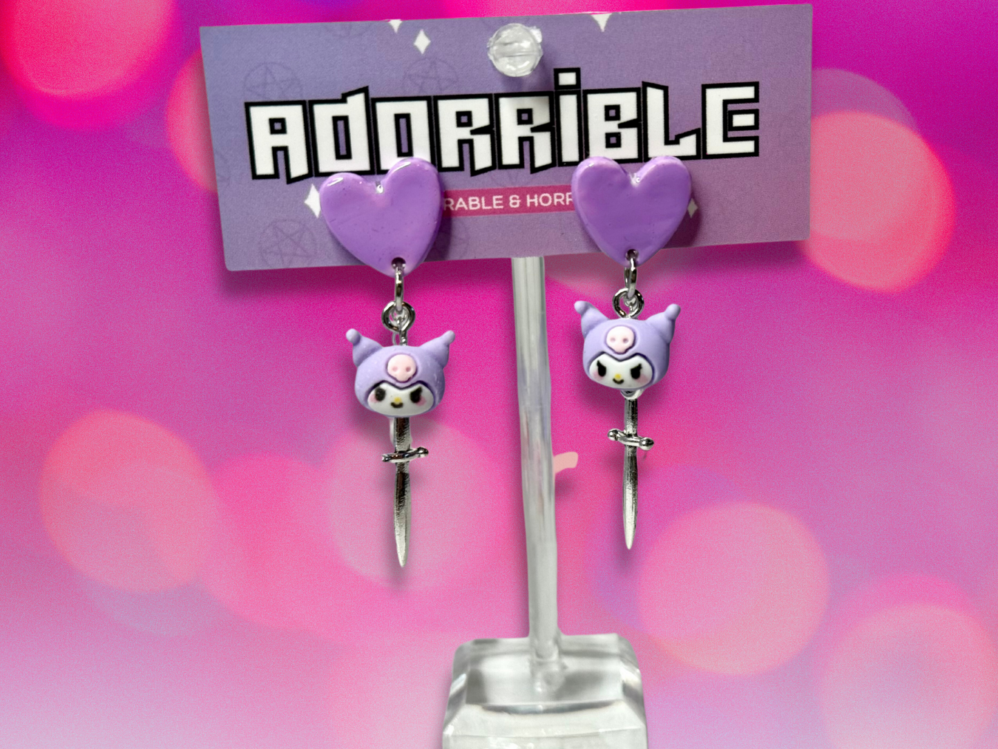 Kawaii Cutie Earrings with HK Characters and Metal Charms
