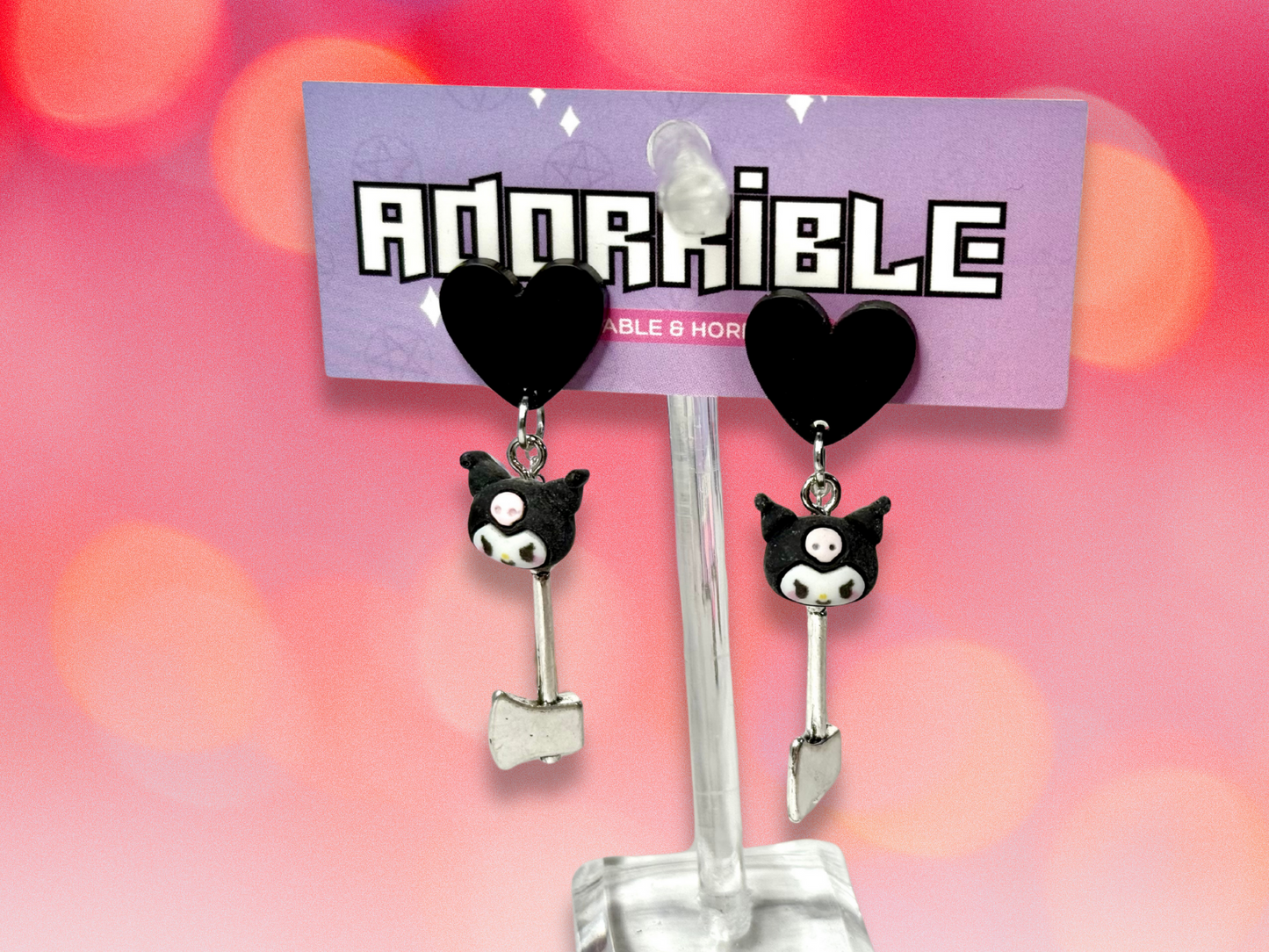 Kawaii Cutie Earrings with HK Characters and Metal Charms