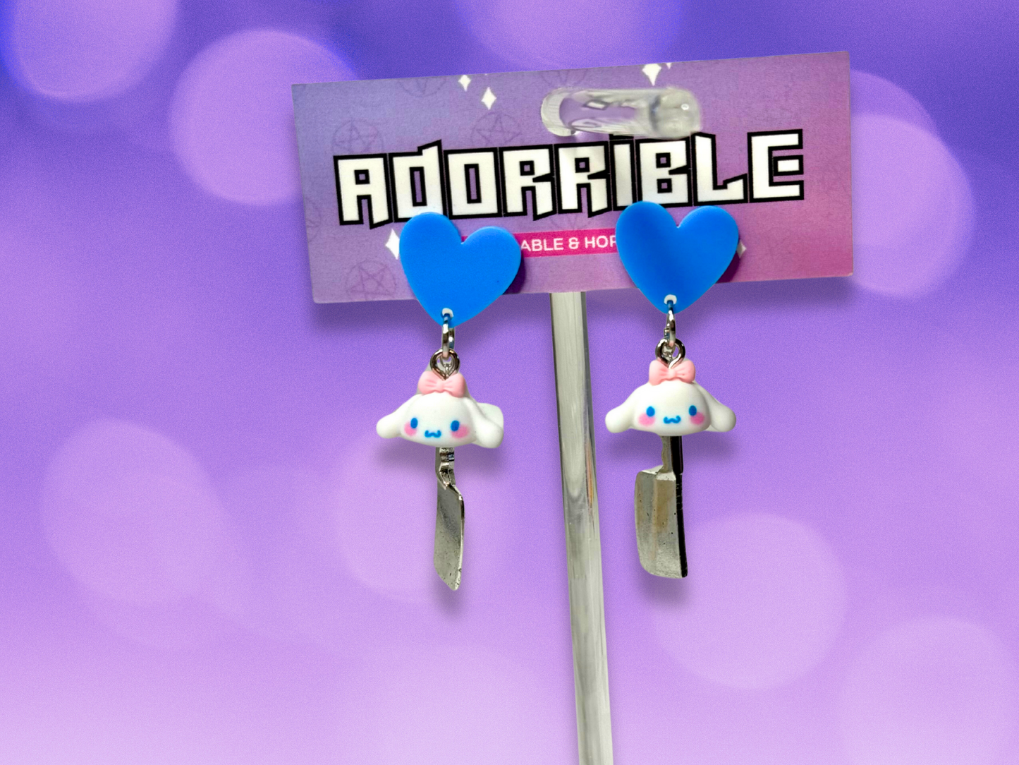 Kawaii Cutie Earrings with HK Characters and Metal Charms