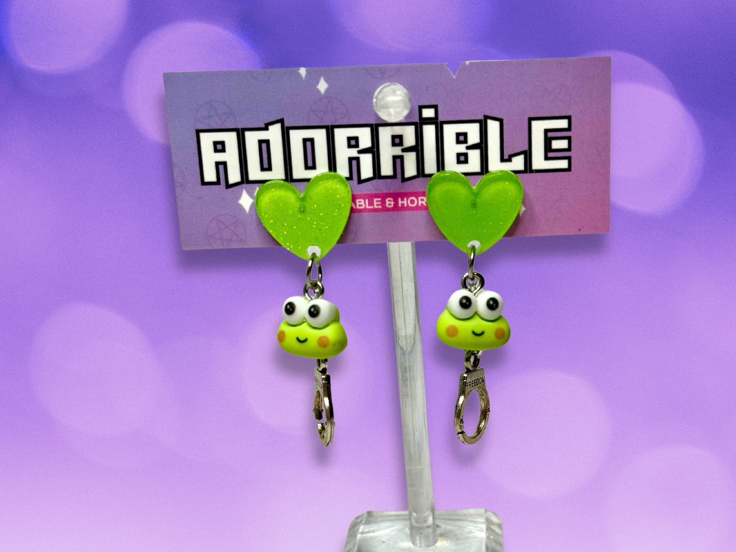 Kawaii Cutie Earrings with HK Characters and Metal Charms