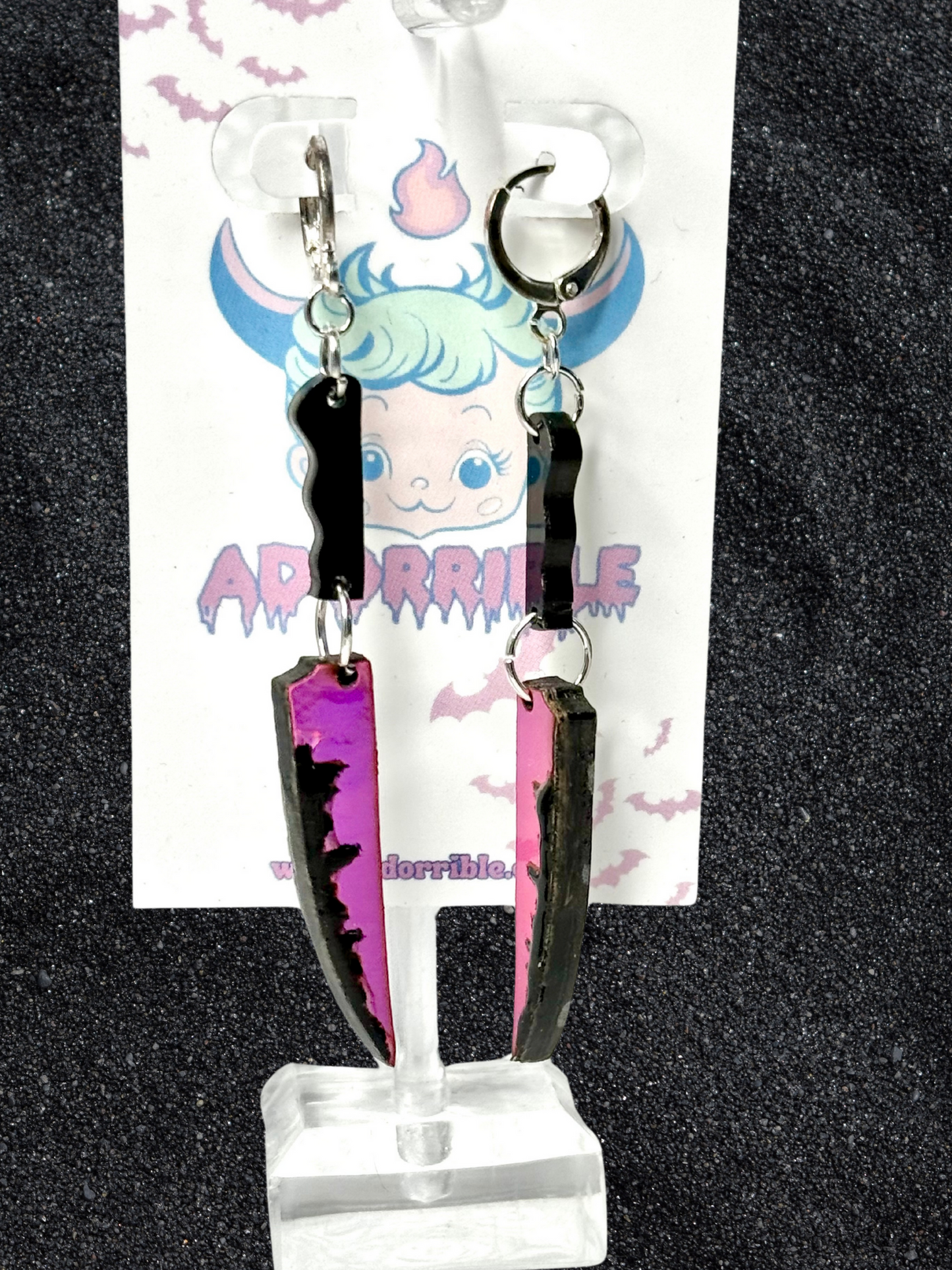 Dangle Daggers Acrylic Knife Earrings