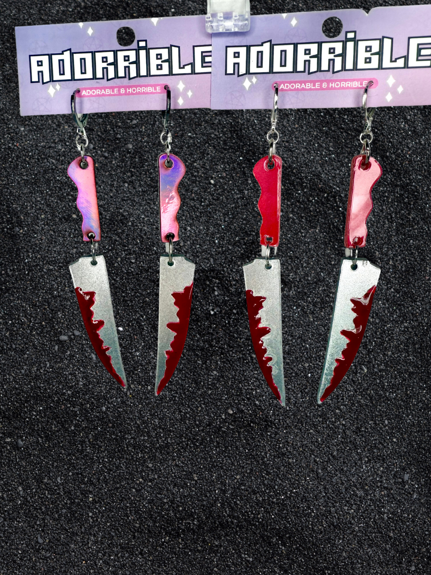 Dangle Daggers Acrylic Knife Earrings