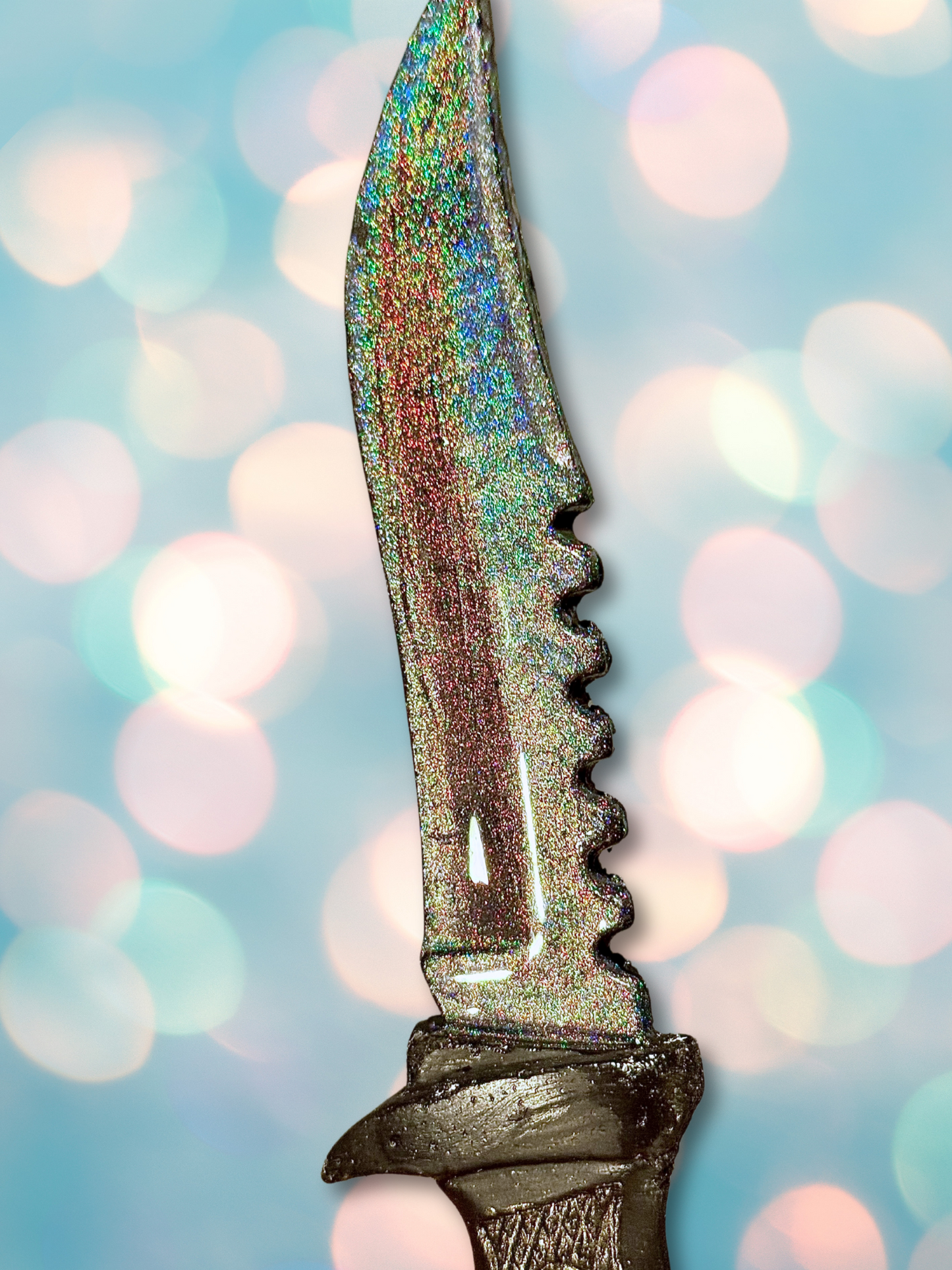 Holographic Glitter Decorative Resin Dagger