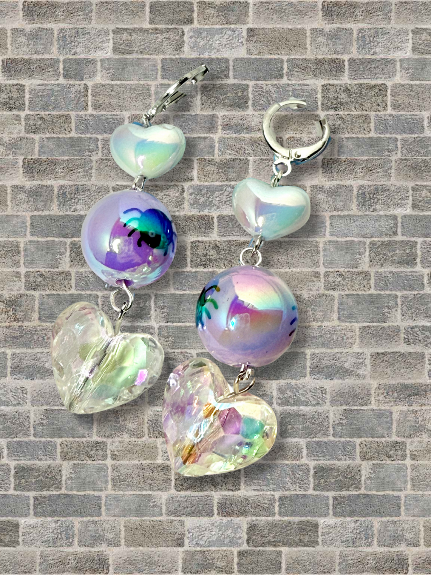 Spooky Sparkly Bead Dangle Earrings