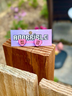 Sassy Sayings Heart Studs - Adorrible