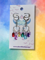 LGBTQ Pride Heart Chandelier Earrings