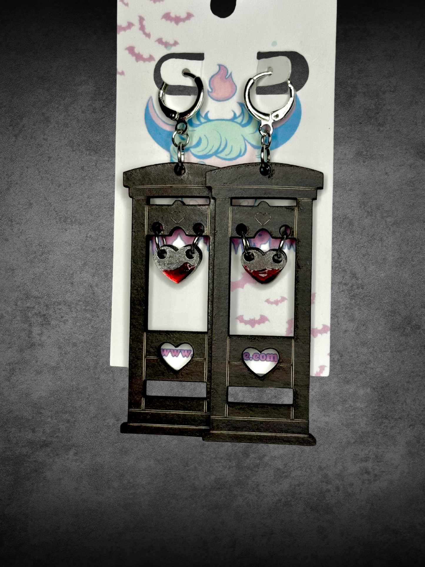 Heart Guillotine Earrings