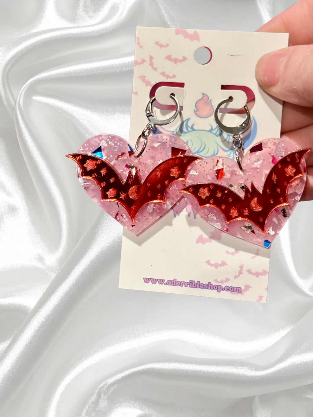 Batty Heart Earrings - Adorrible