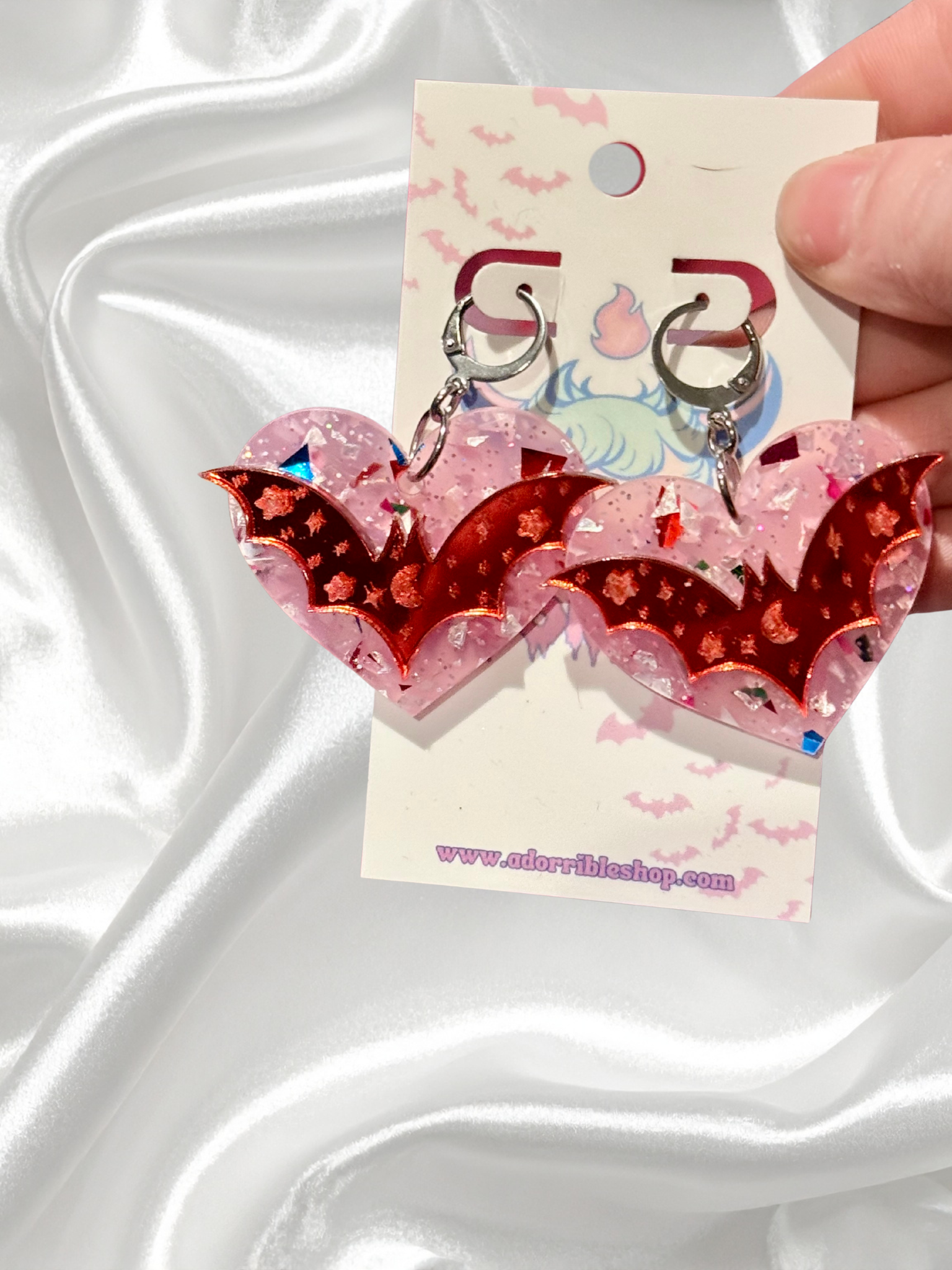 Batty Heart Earrings - Adorrible