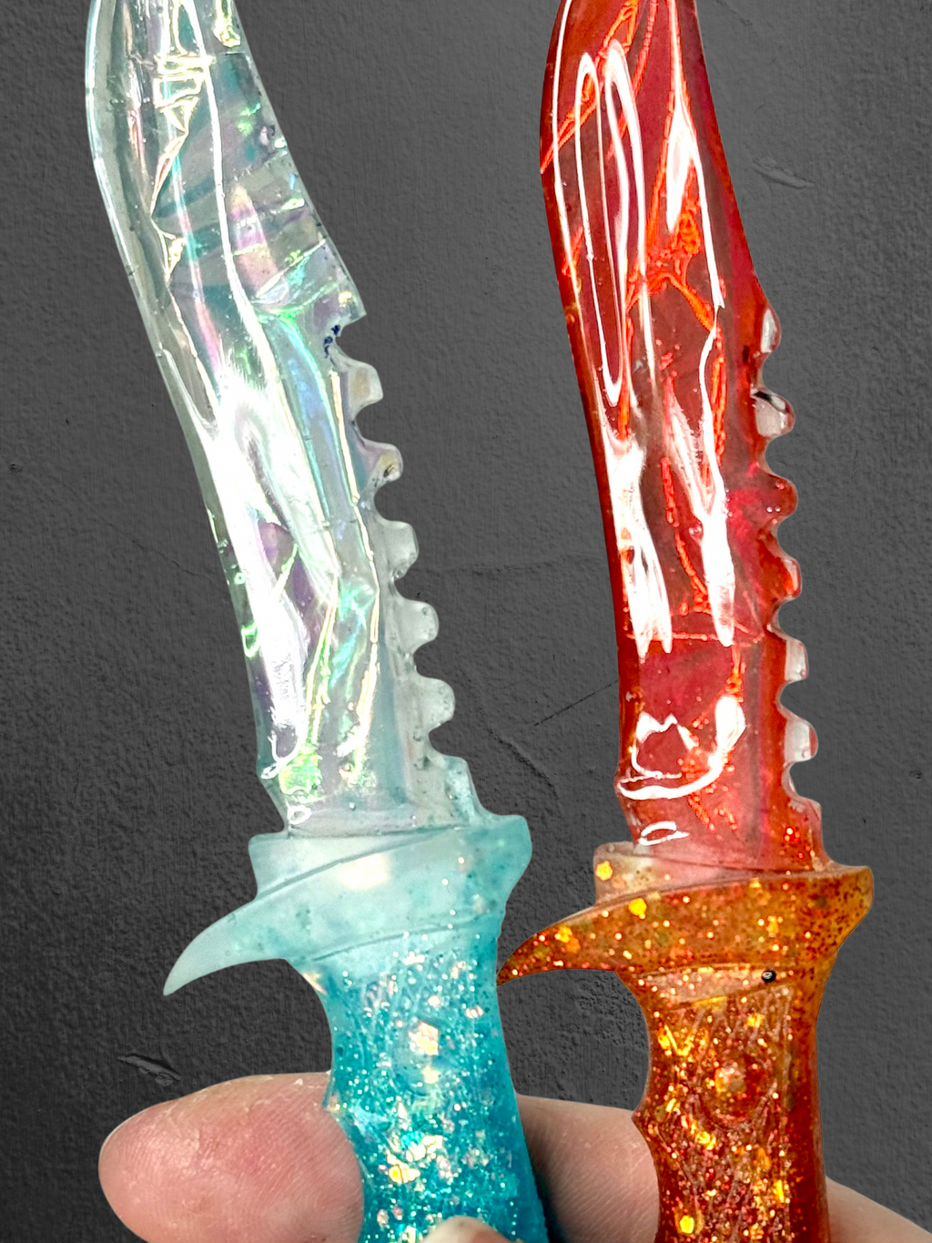 Iridescent Decorative Resin Fake Dagger - Adorrible