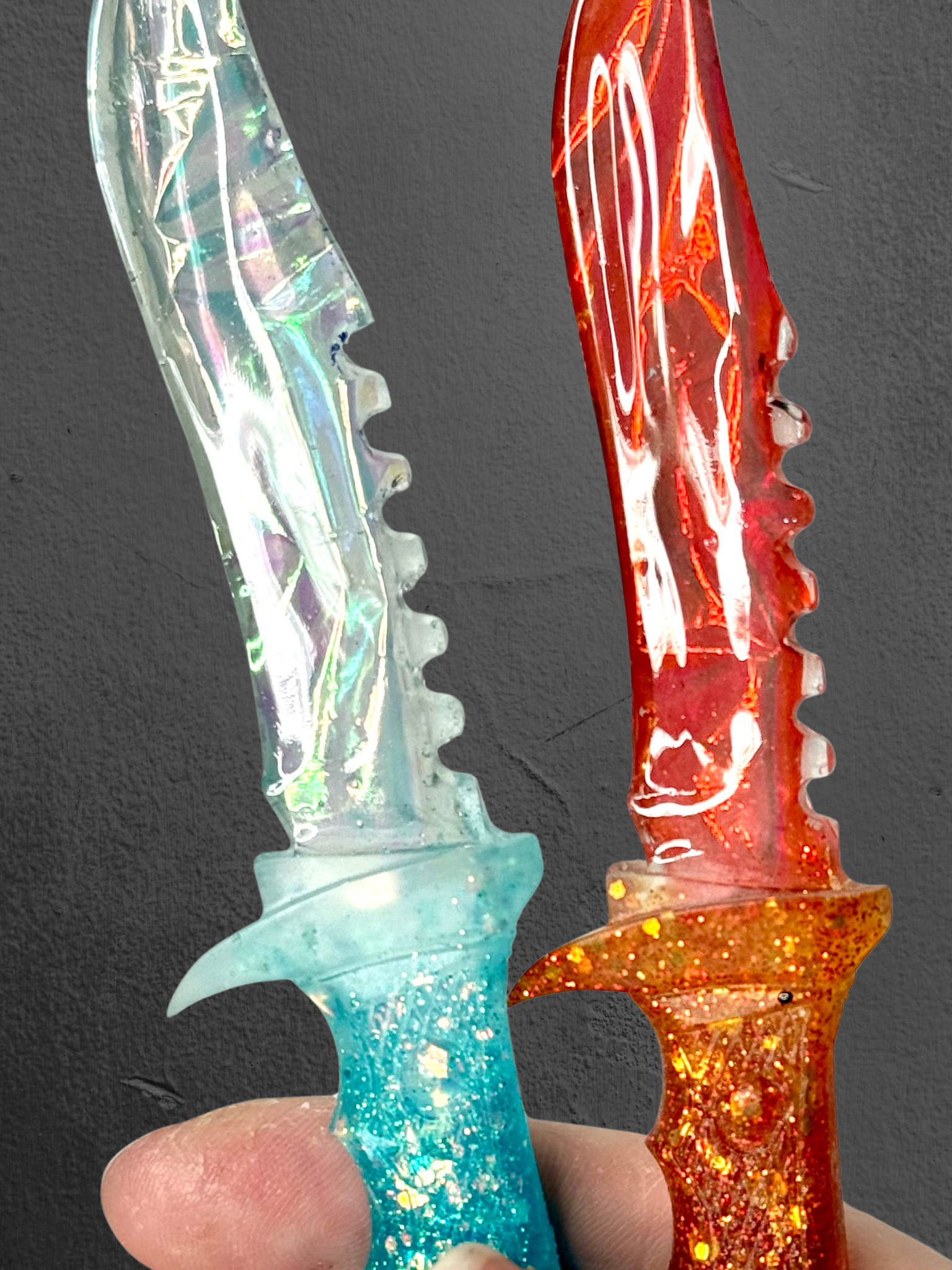 Iridescent Decorative Resin Fake Dagger - Adorrible
