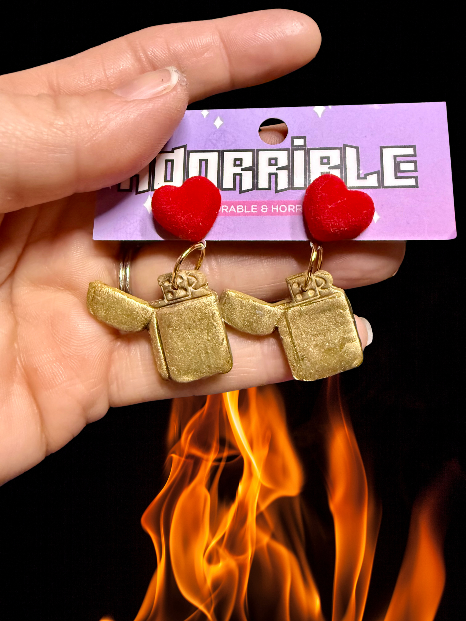 Light My Fire Polymer Earrings - Adorrible