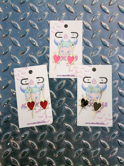 Spiky Heart Earrings