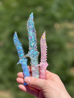 Iridescent Flake Decorative Fake Daggers