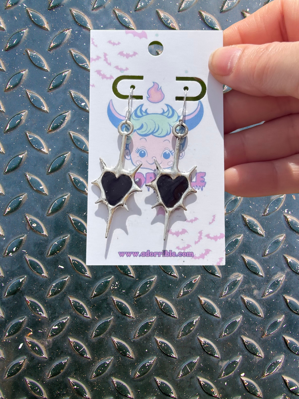 Spiky Heart Earrings - Adorrible