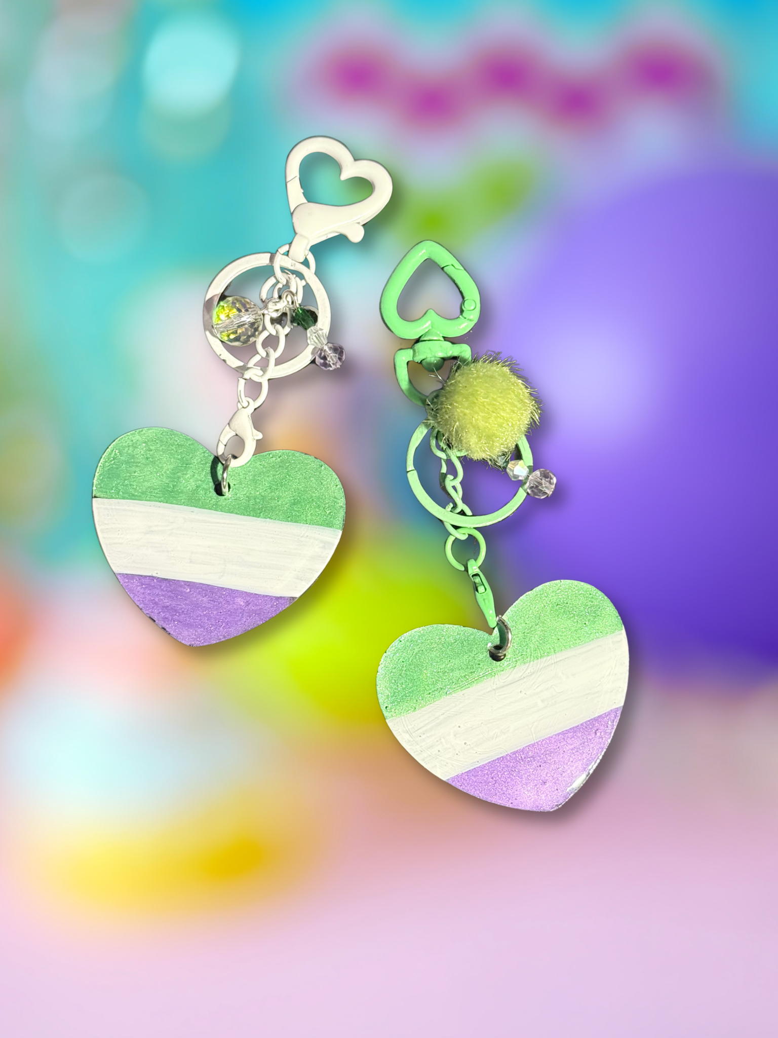 LGBTQ Pride Flag Inspired Bag Charm Keychains