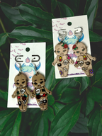Tattoo Kewpie Baby Earrings