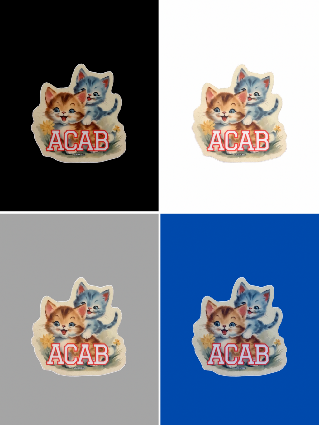 ACAB Kitties Transparent Sticker