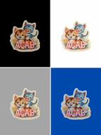 ACAB Kitties Transparent Sticker