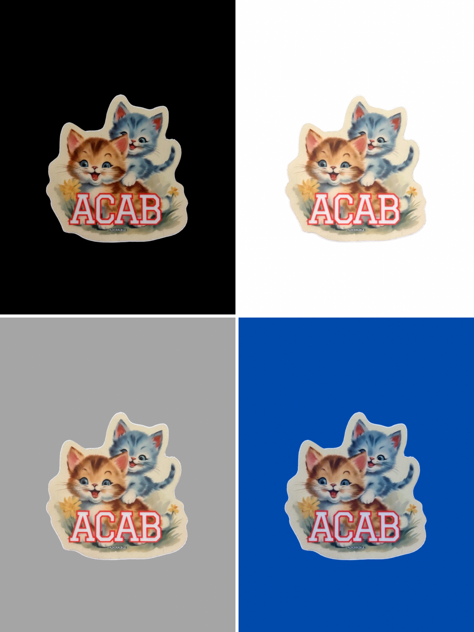 ACAB Kitties Transparent Sticker
