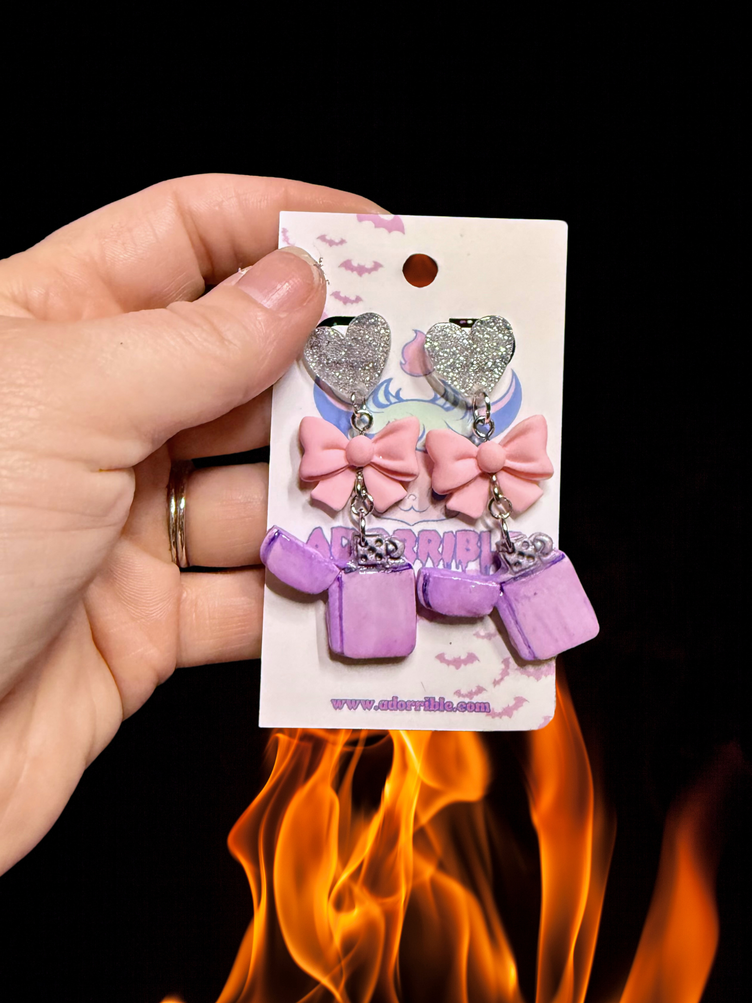 Light My Fire Polymer Earrings - Adorrible