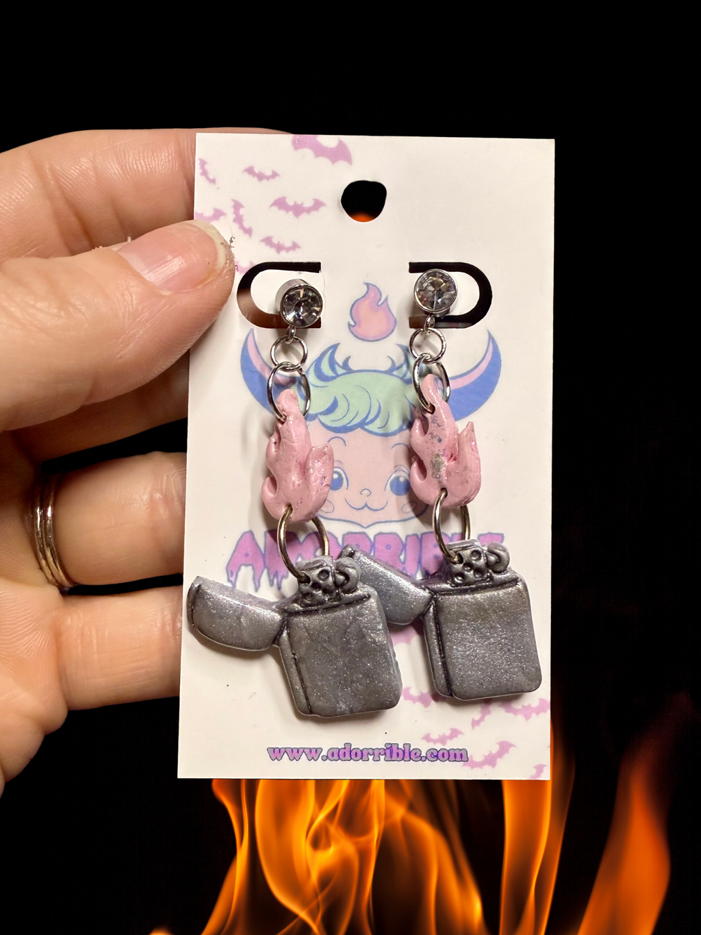 Light My Fire Polymer Earrings - Adorrible