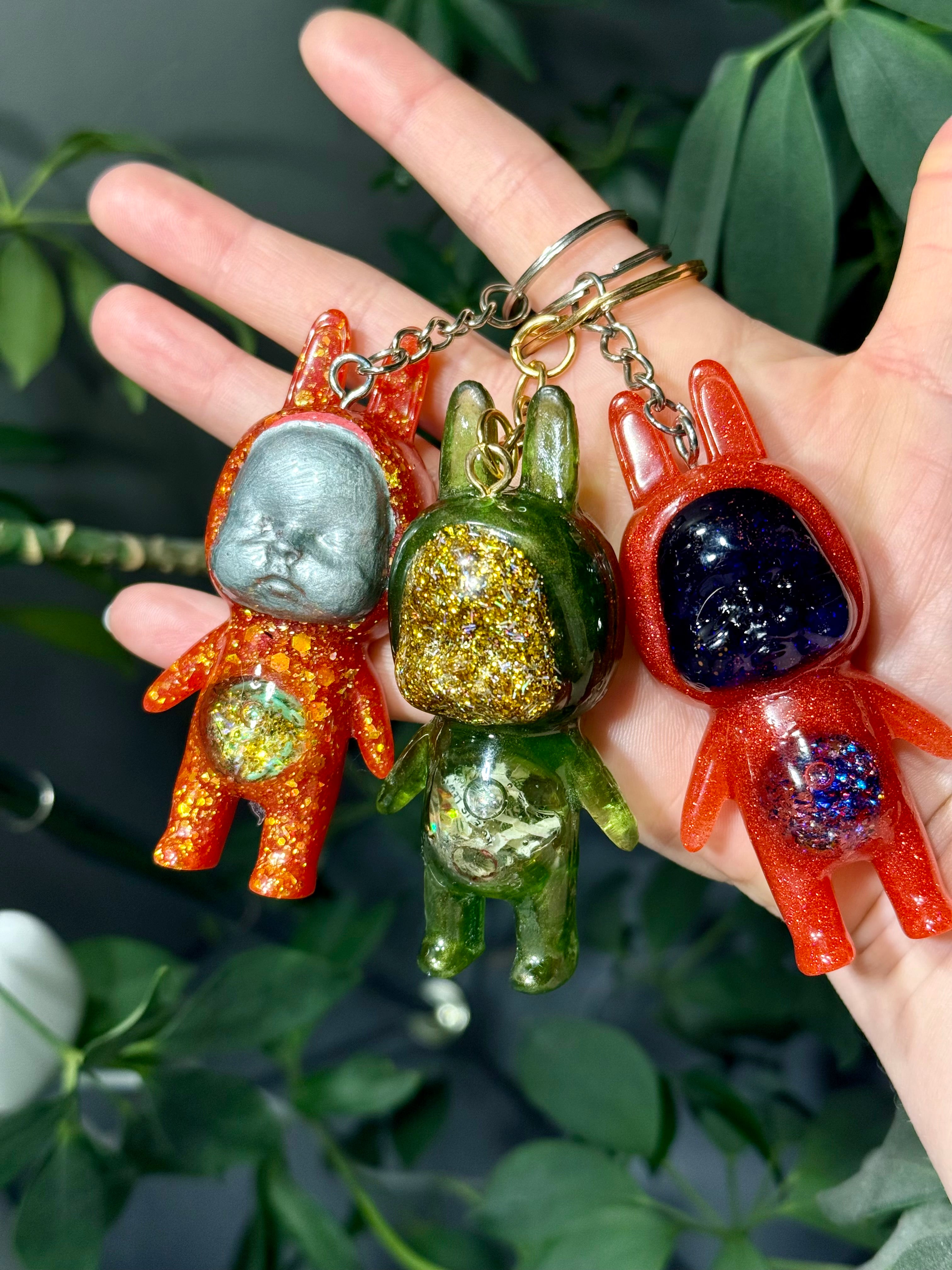 Not Labubus Creepy Cuties Baby Shaker Keychains - Adorrible