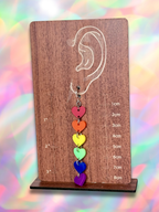 LGBTQ Long Dangle Heart Earrings