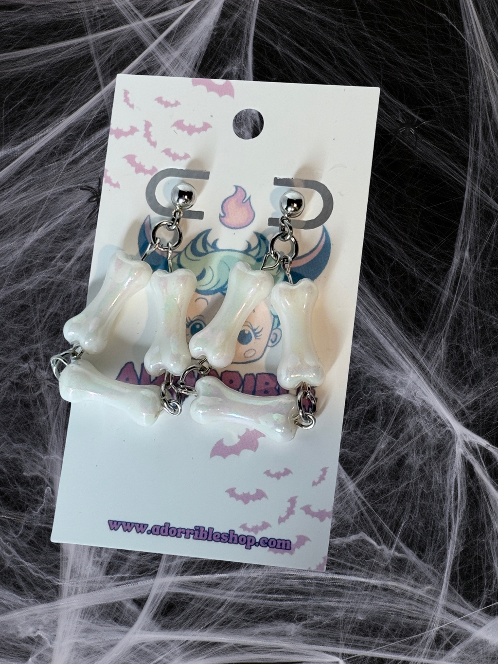 Bone Triangle Earrings