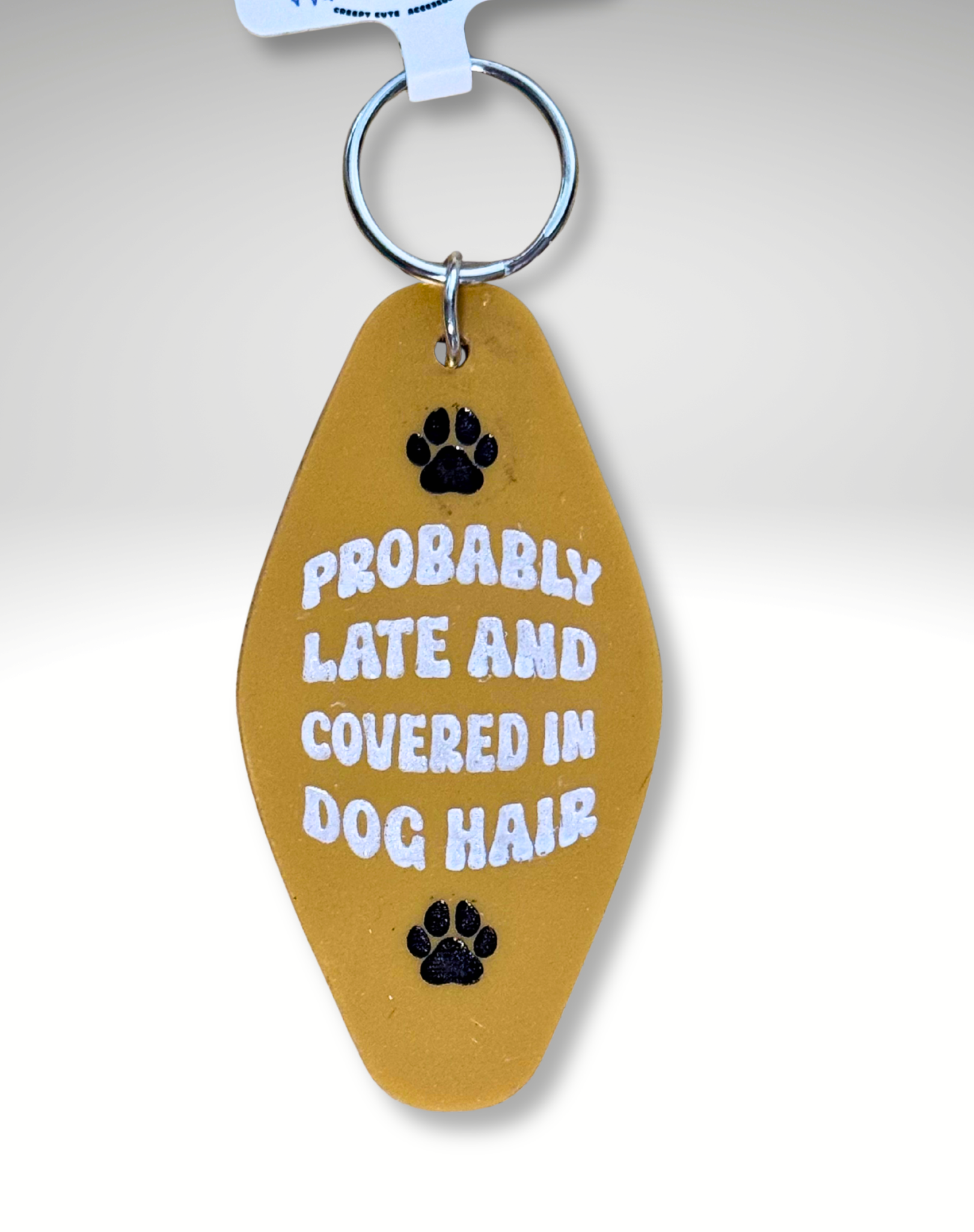 Adorrible dog lover motel keychain featuring a cute dog design, perfect for pet enthusiasts and key organization.
