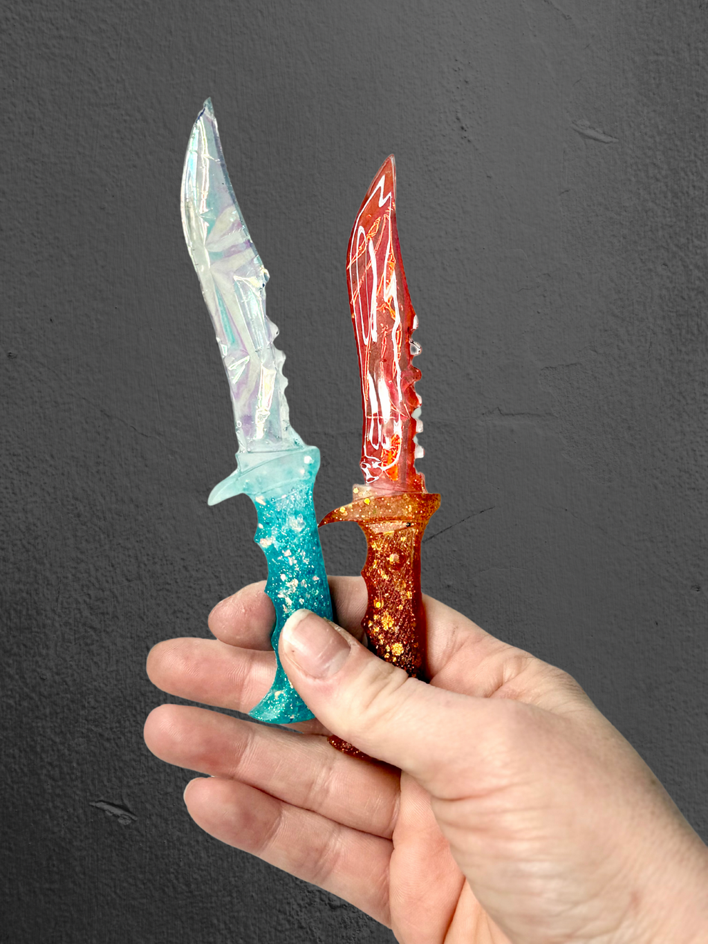 Iridescent Decorative Resin Fake Dagger - Adorrible