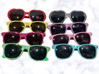 Stylish Adorrible rhinestones sunglasses with sparkling accents and dark tinted lenses, perfect for fashion-forward looks.