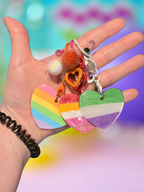 LGBTQ Pride Flag Inspired Bag Charm Keychains