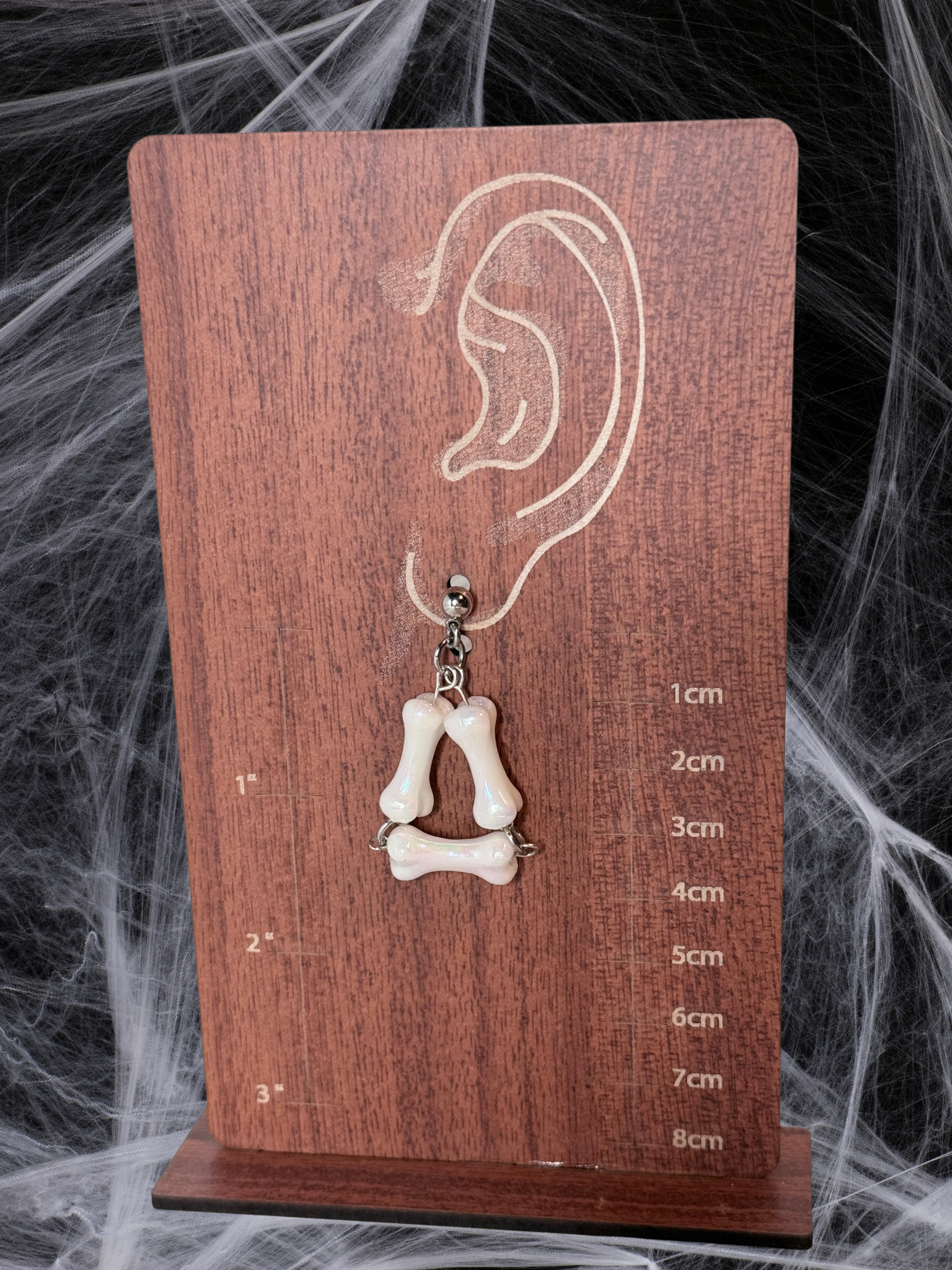 Bone Triangle Earrings