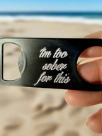 Mini Metal Etched Bottle Opener Bar Key