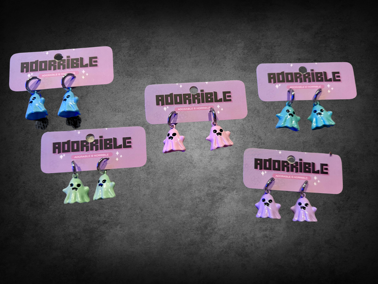 Metal Dancing Ghostie Dangle Earrings