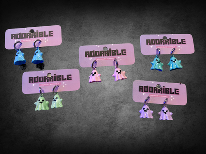 Metal Dancing Ghostie Dangle Earrings