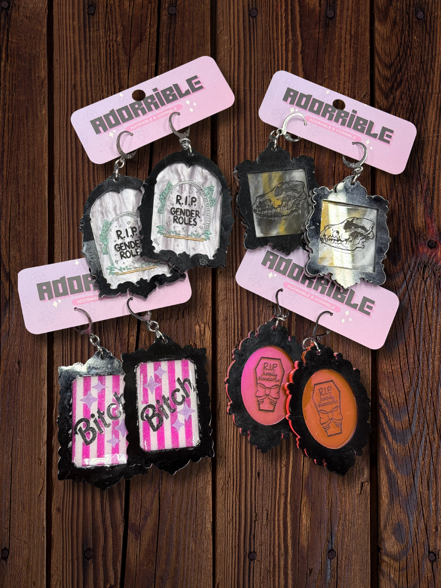 Sassy Framed Earrings - Adorrible