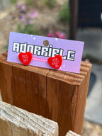 Sassy Sayings Heart Studs - Adorrible