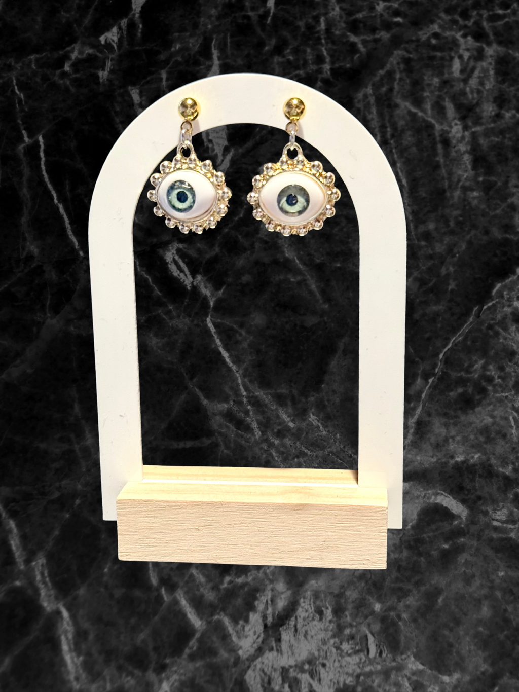 Golden Eyeball Earrings