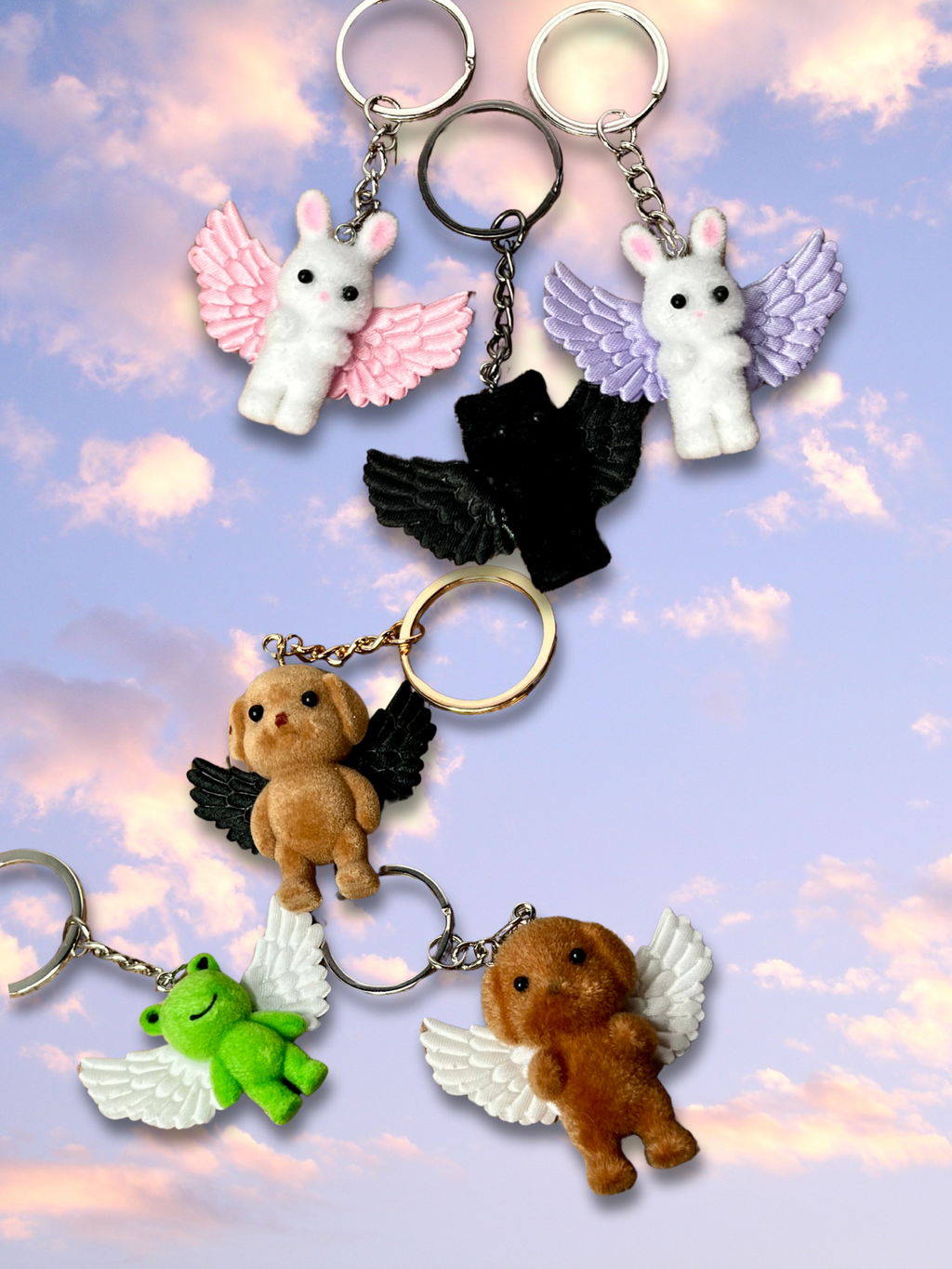 Cupid Cuties Animals with Wings Keychains - Adorrible