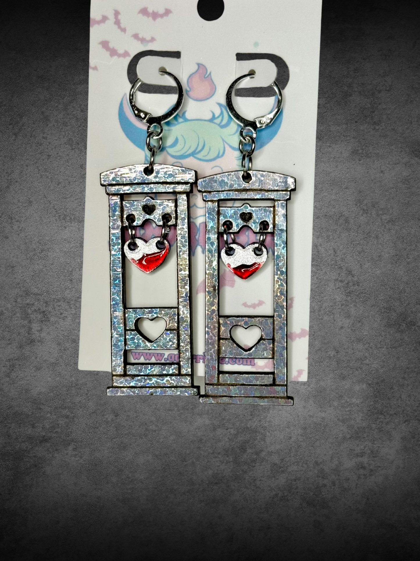 Heart Guillotine Earrings